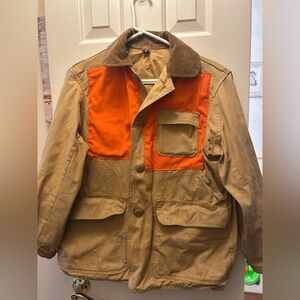 Vintage Men's Tan and Orange Field Jacket - JCHiggins